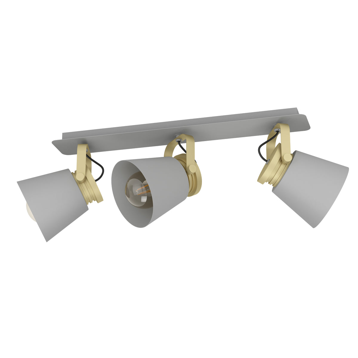 EGLO spot Twicken - e27 - 59 cm - grijs/goud -staal