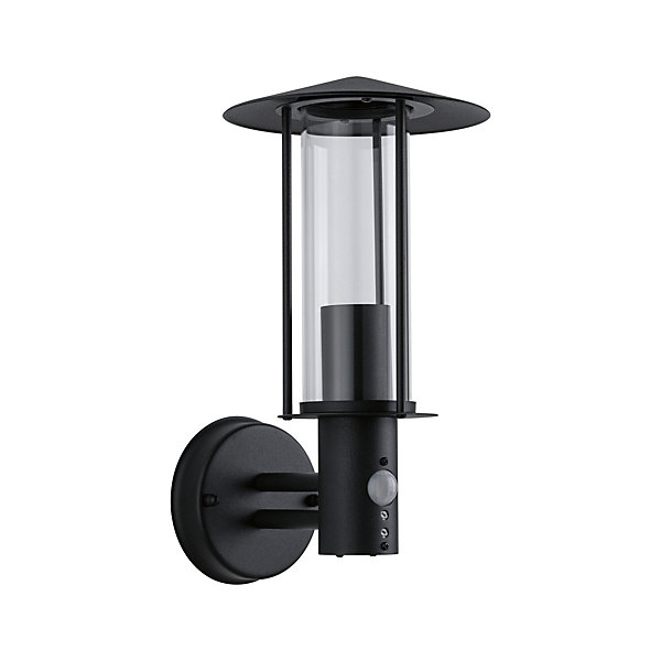 Applique d'extérieur Classic Détecteur de mouvement crépusculaire (IR) IP44 173 mm max. 15W 230V Gris foncé Métal, Verre