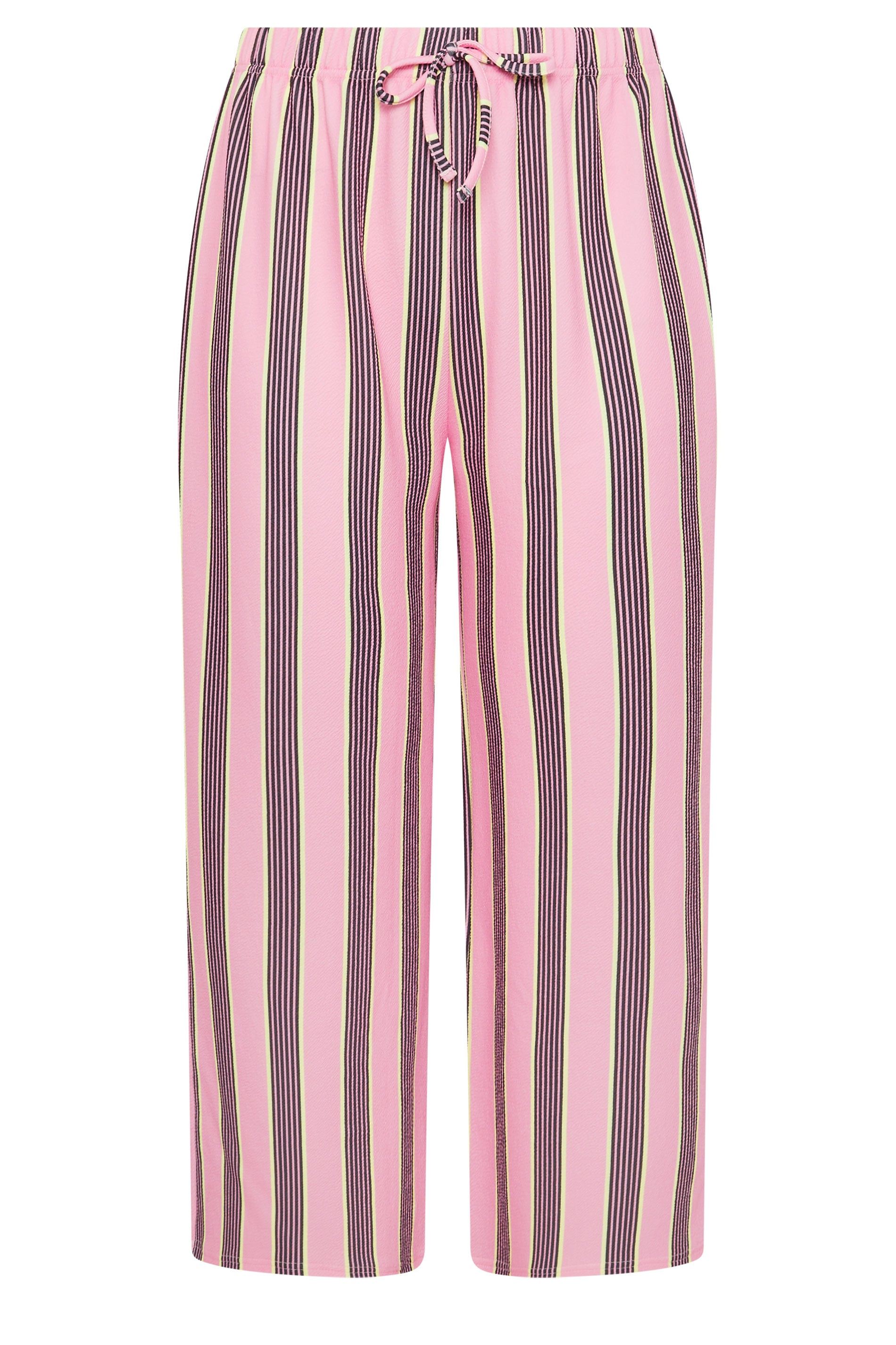 Yours Striped Wide Leg Trousers