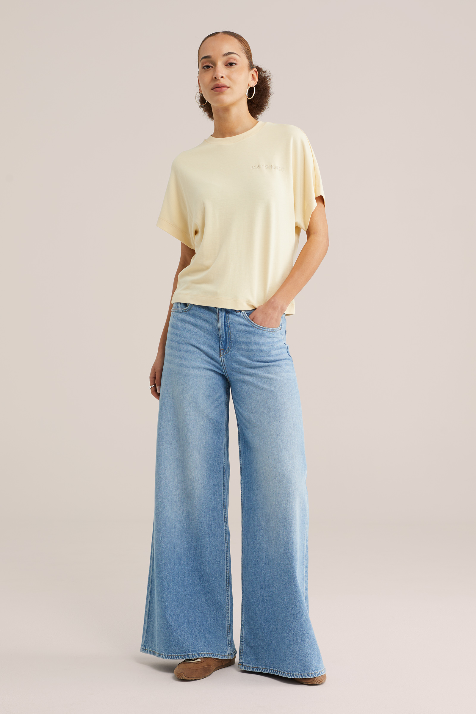 Dames jersey T-shirt met embroidery