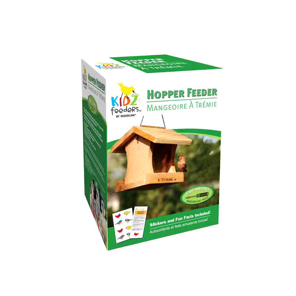 Panacea DIY Outdoor Wood Hopper Feeder Craft Kit with Metal Hanging Cable, 8.5-in
