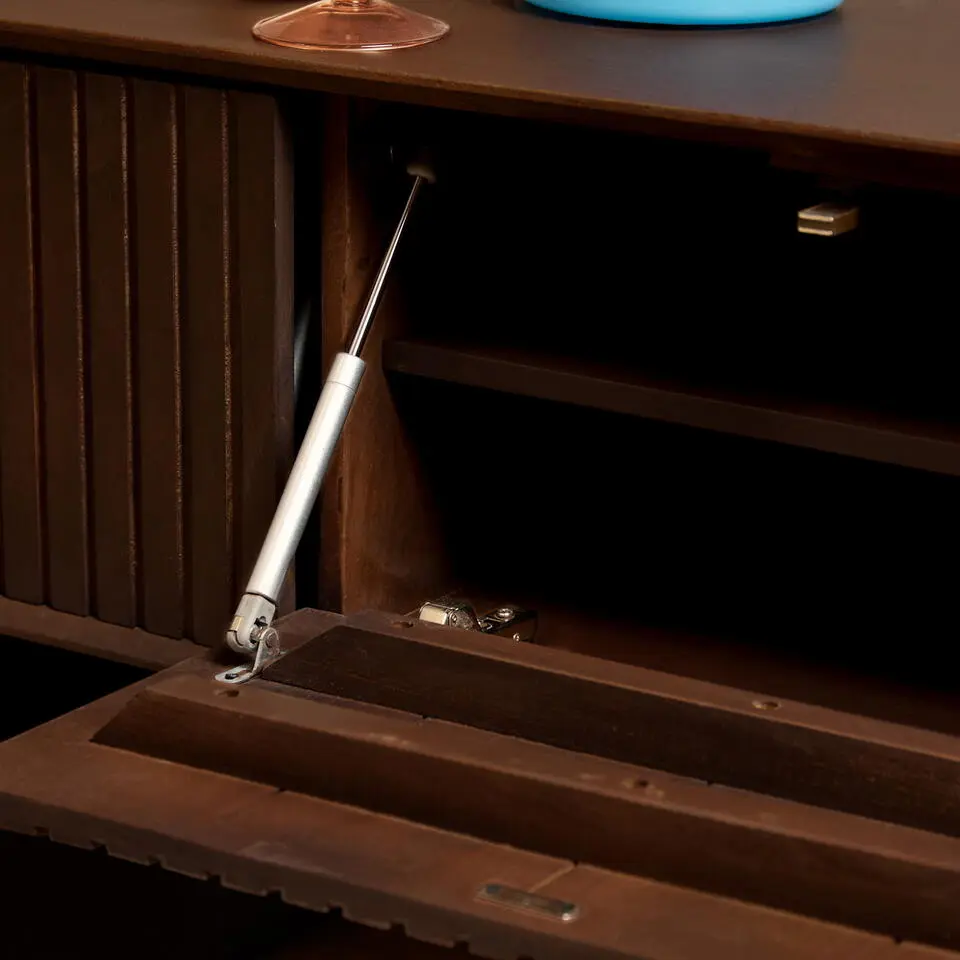 Tv-meubel Zwevend Bruin Hout - 160x35x30cm - Madison