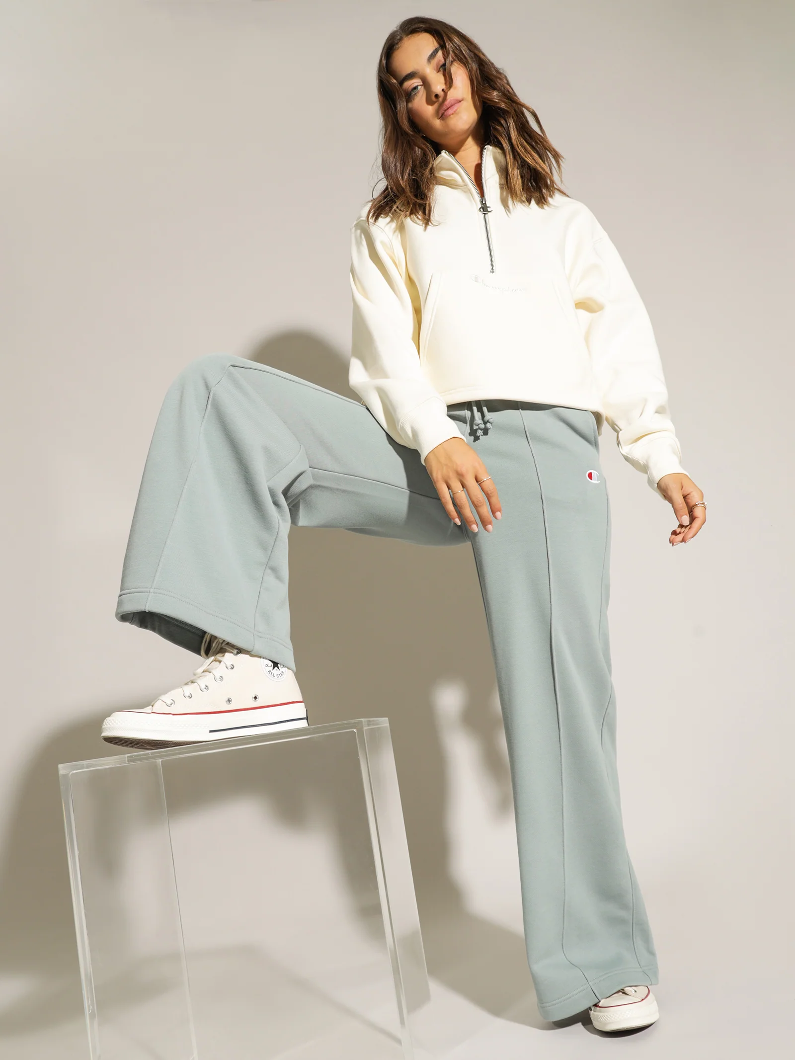 Reverse Weave SML C Wide Joggers