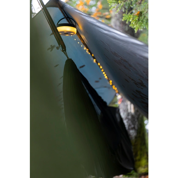 Magnetlampe, LxBxH: 13,2x13,2x4,5 cm, warmweiß, schwarz-weiß