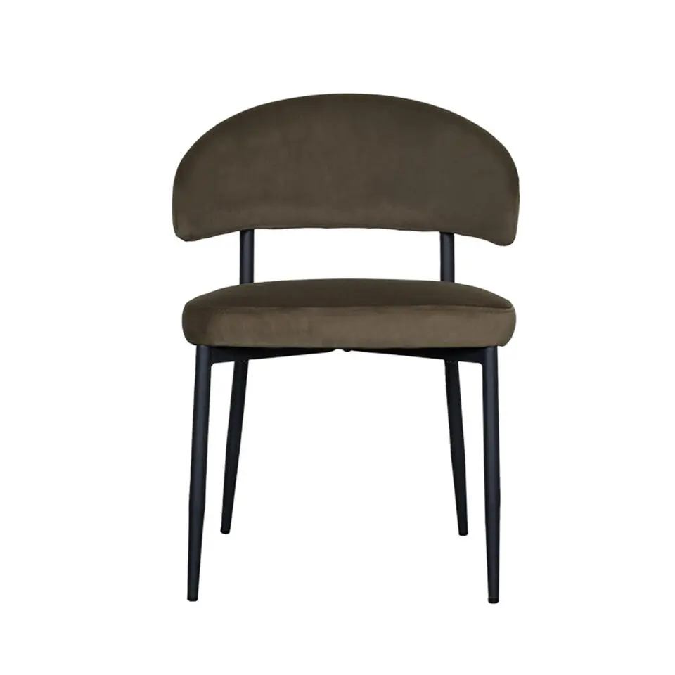 LABEL51 Eetkamerstoel Bliss - Hunter - Fluweel - set van 2