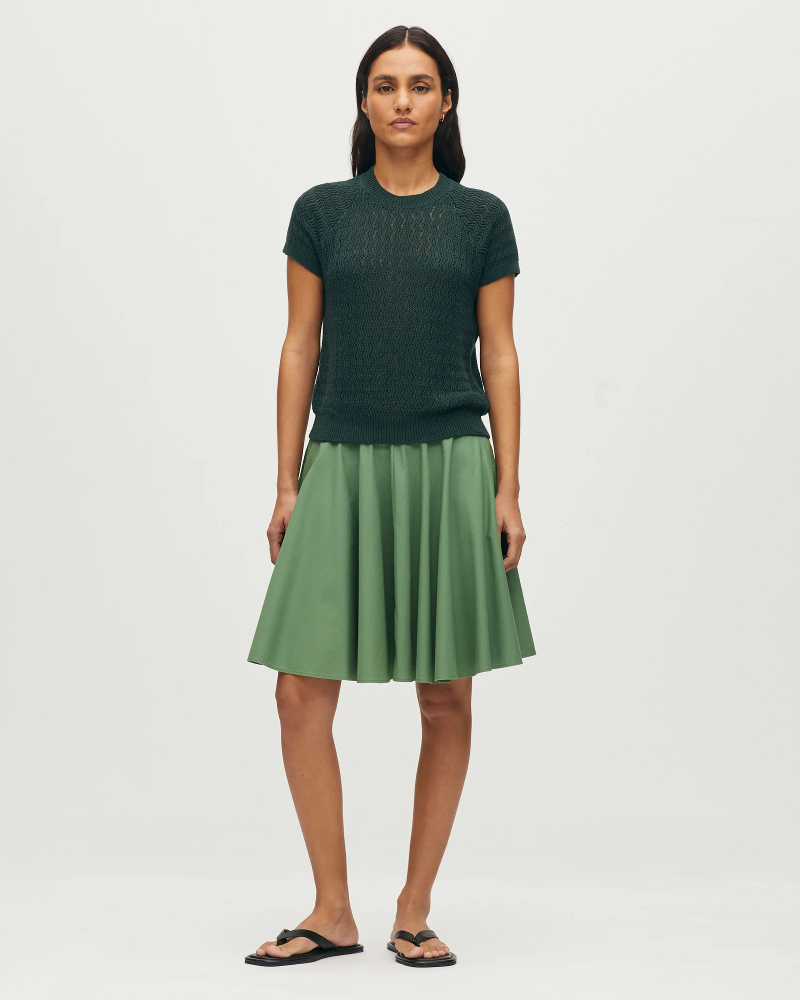 Pull manches courtes en lin