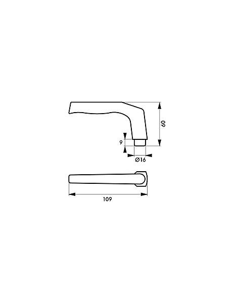 Paire de béquilles torsadés pour porte, carré 7mm, inox - THIRARD