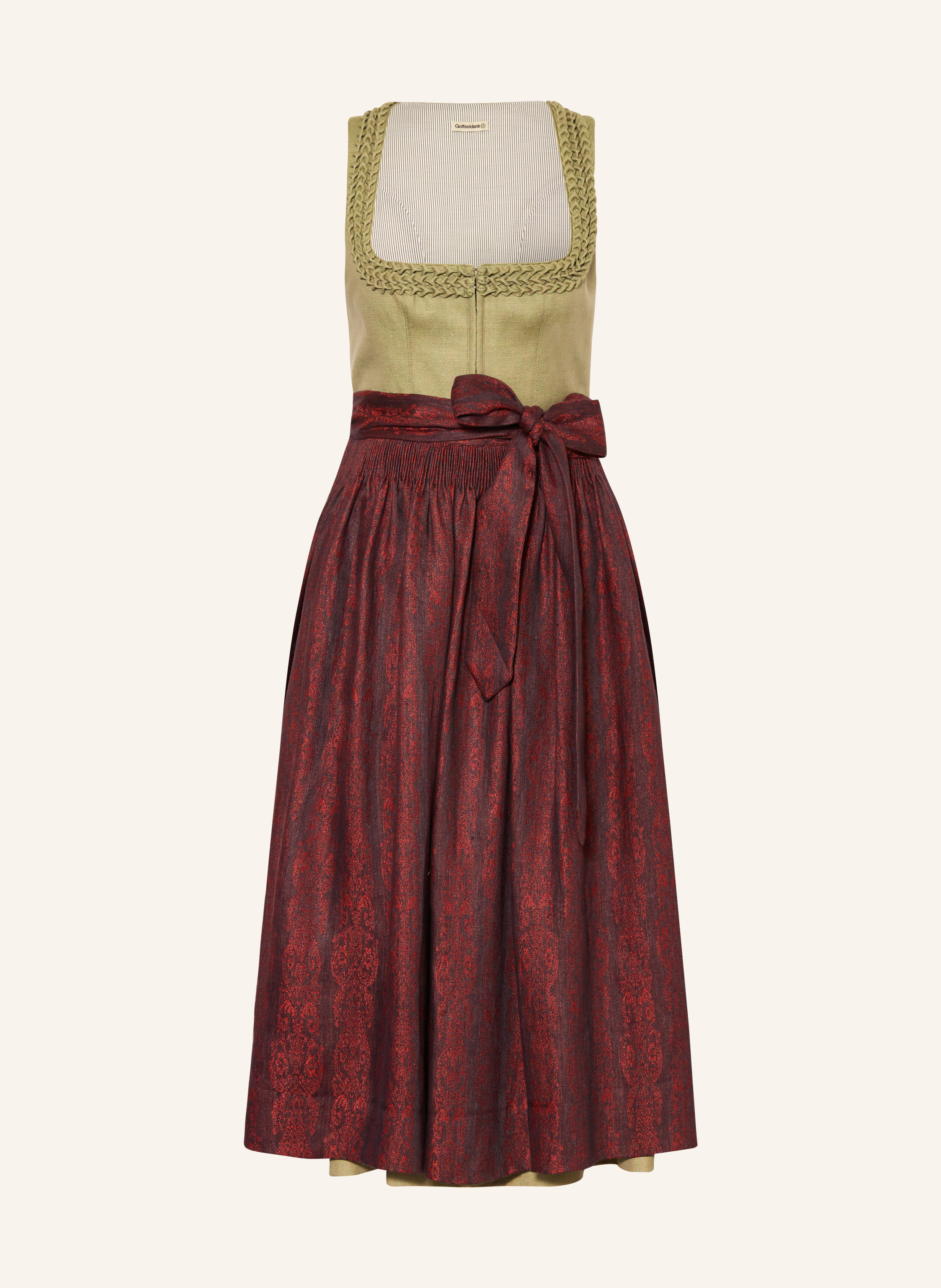 Gottseidank Dirndl VRENI im Materialmix mit Leinen