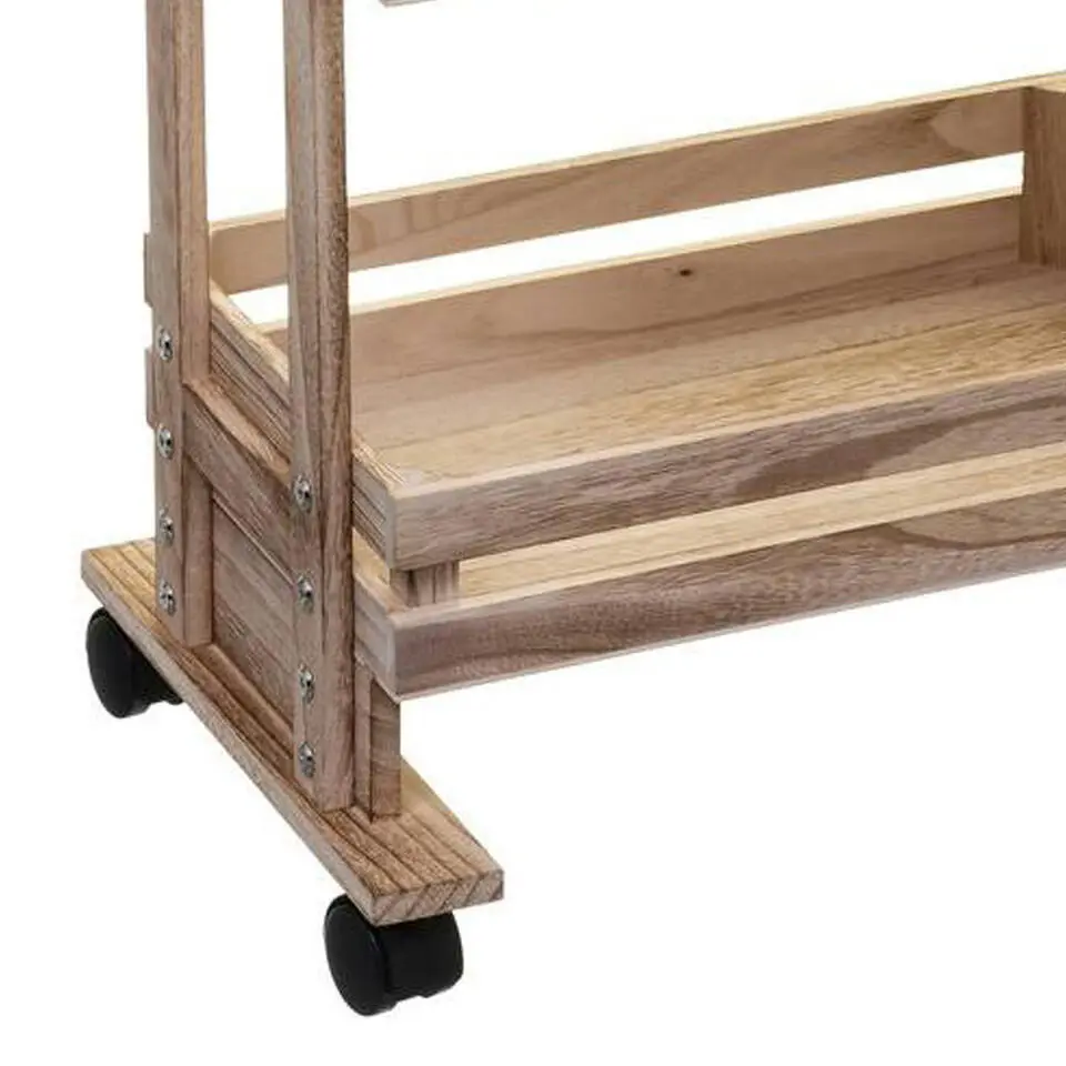 5Five Keukentrolley/kast - bruin - hout - 82 x 42 x 30 cm - 3 niveaus - fruitkis