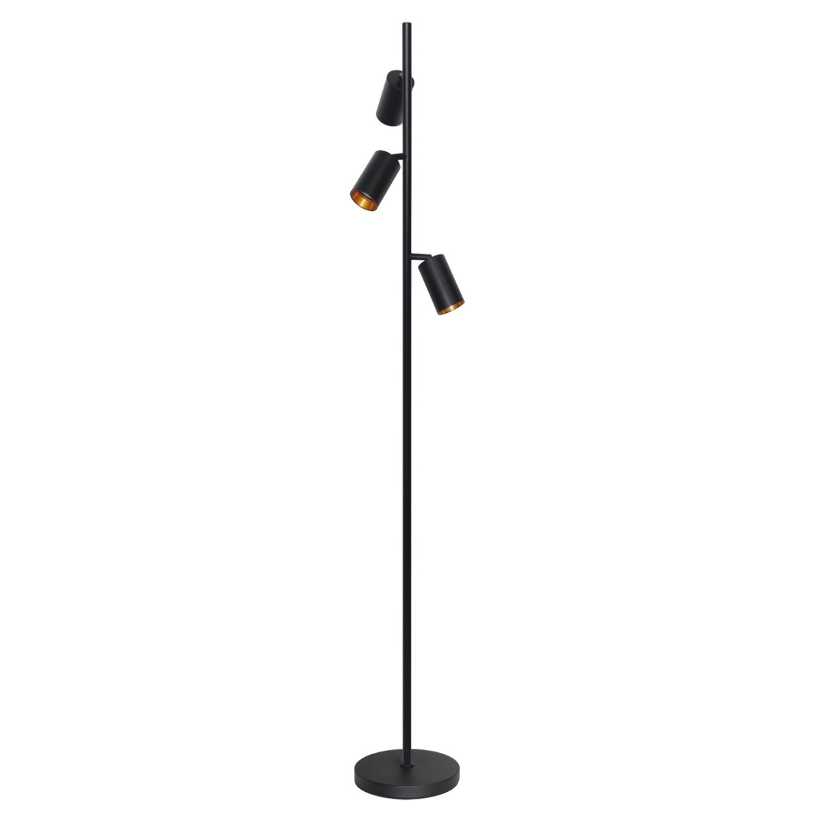 Lampa podłogowa czarno-złota Maribel 3xGU10x12W wym:160x22x22cm Polux