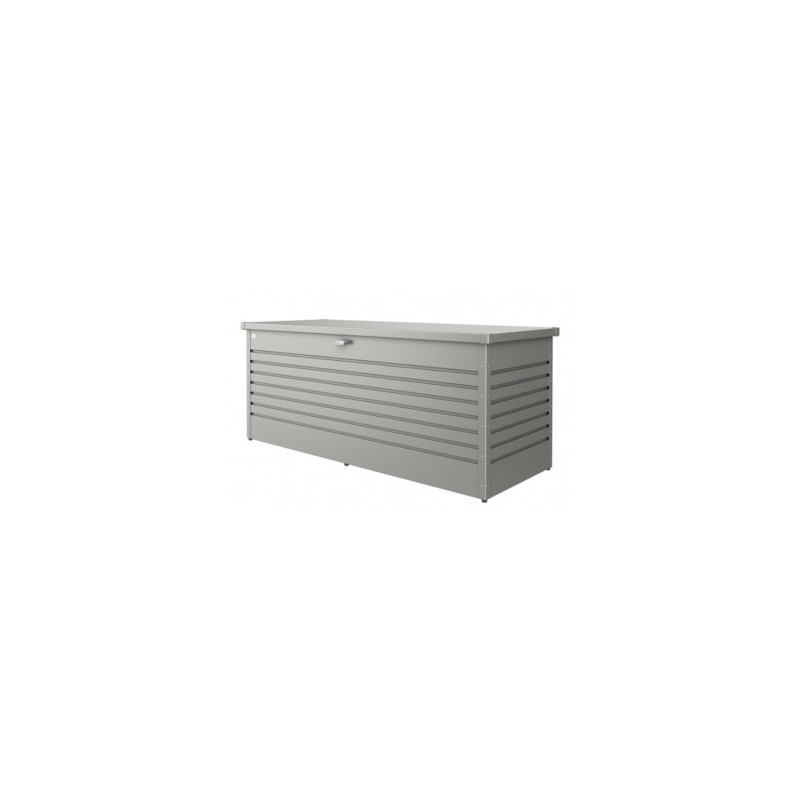 Coffre de jardin gris métallisé 2 x 0,79 x 0,83 m BIOHORT