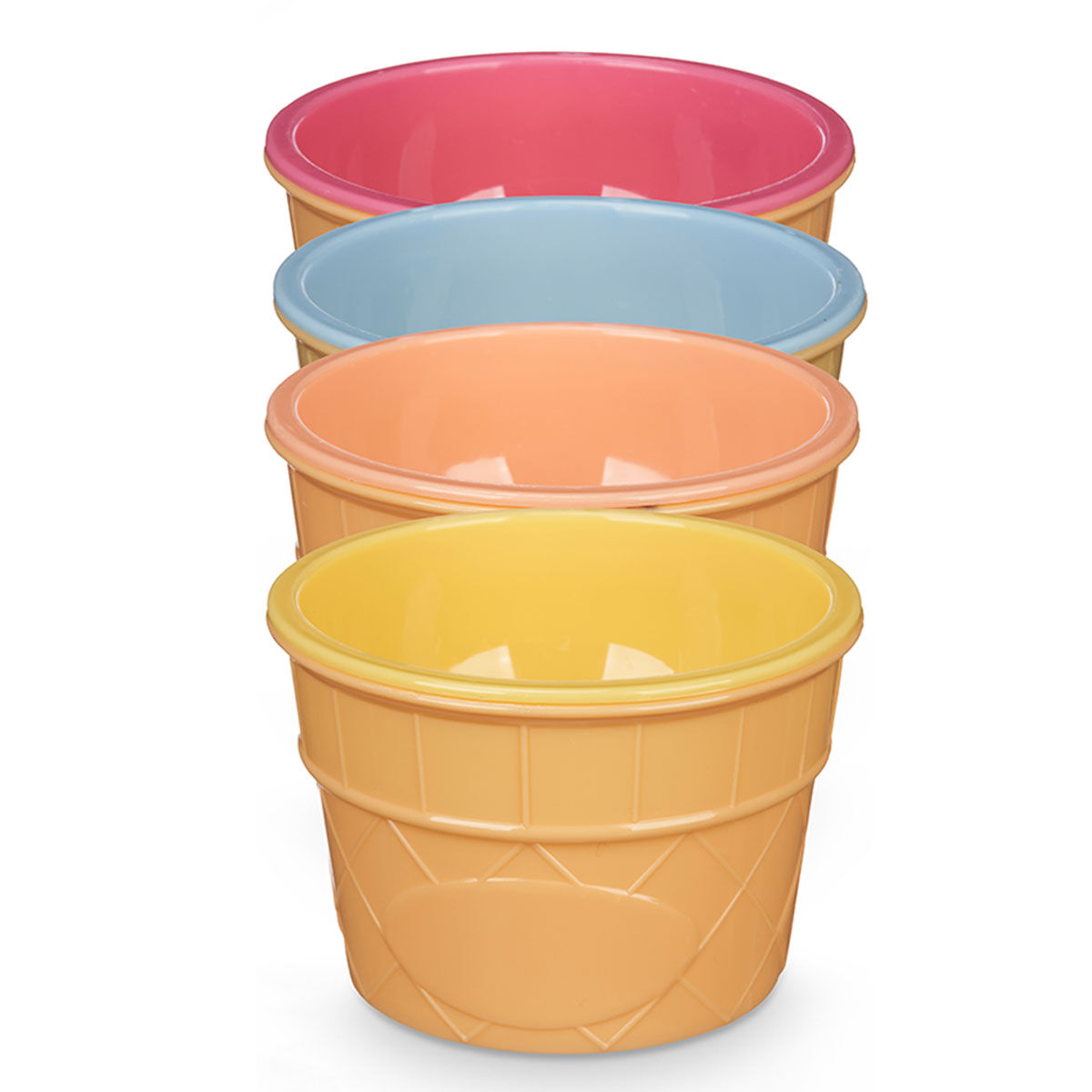 Conjunto de 4 taças de gelado com colher