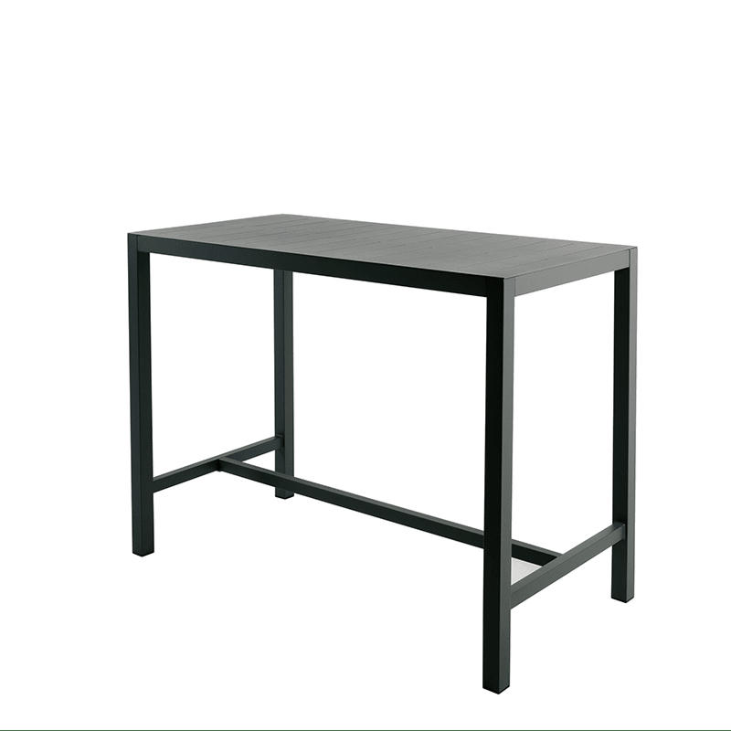 INARI - Table de bar 4 personnes  140X70CM en aluminium carbone