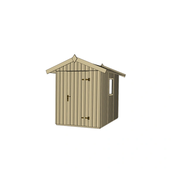 Gartenhaus »Schwedenhaus Gr. 2«, Holz, BxHxT: 200 x 220 x 286 cm (Außenmaße inkl. Dachüberstand)