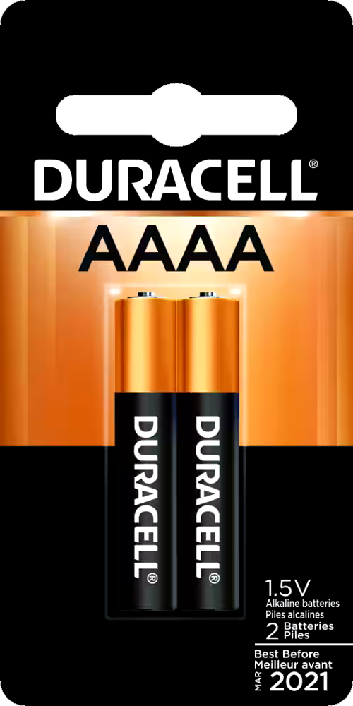 Duracell AAAA Batteries, 1.5V / 1.5 Volt Alkaline, 2-pk