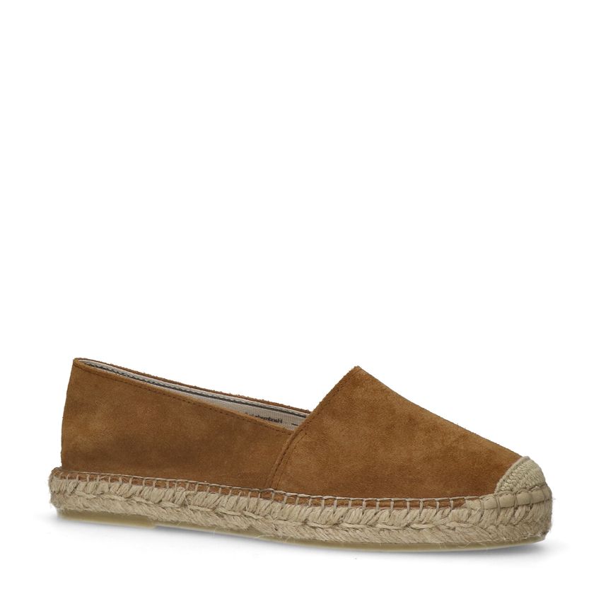 Manfield Cognac suède espadrilles