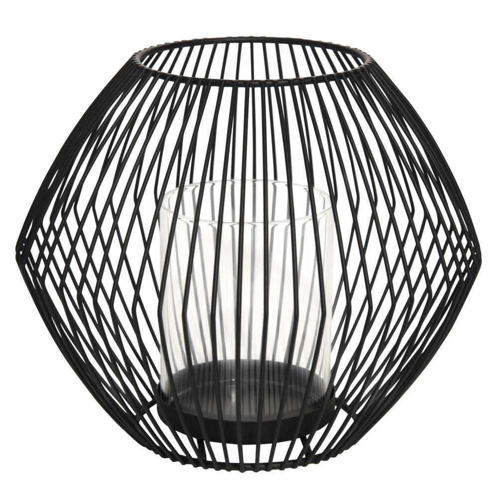 Lulea - Bougeoir en métal noir LULEA