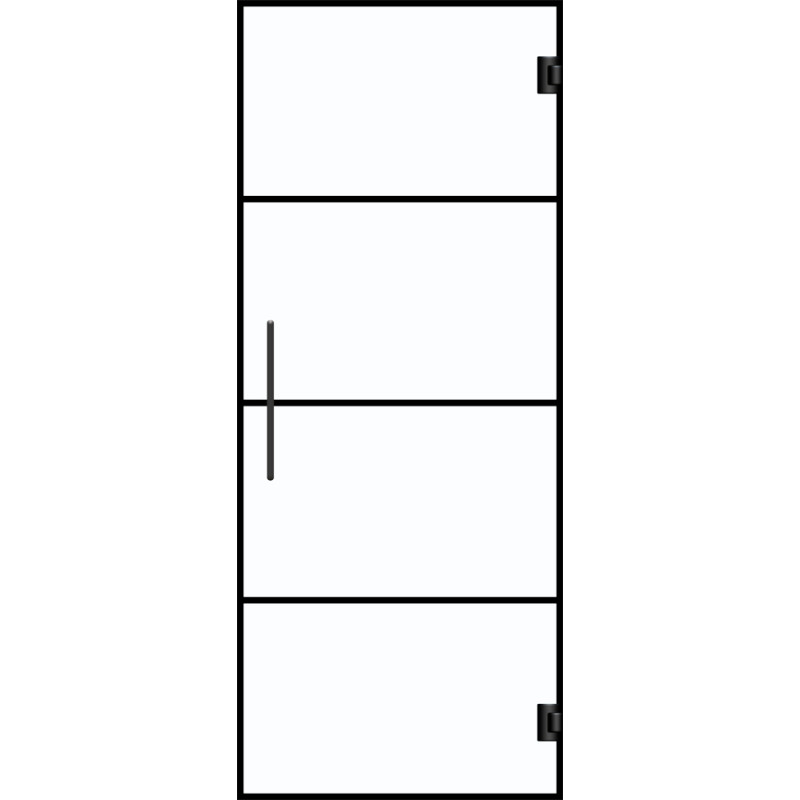 Porte en verre securit Thytan Everyway Blackline 73 x 201,5 cm THYS