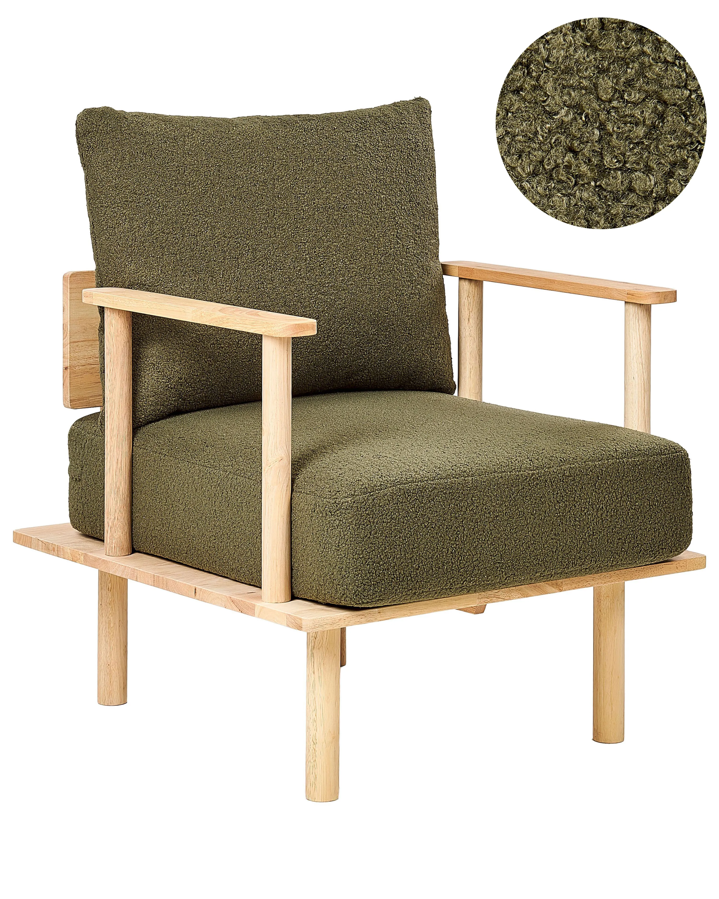Sofa 2 Seater ASKER Boucle Dark Green