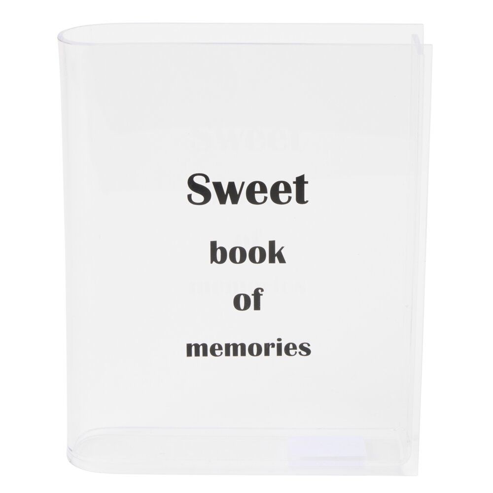 Vase céramique forme livre Sweet Book of Memories blanc et noir 15x4xH20cm