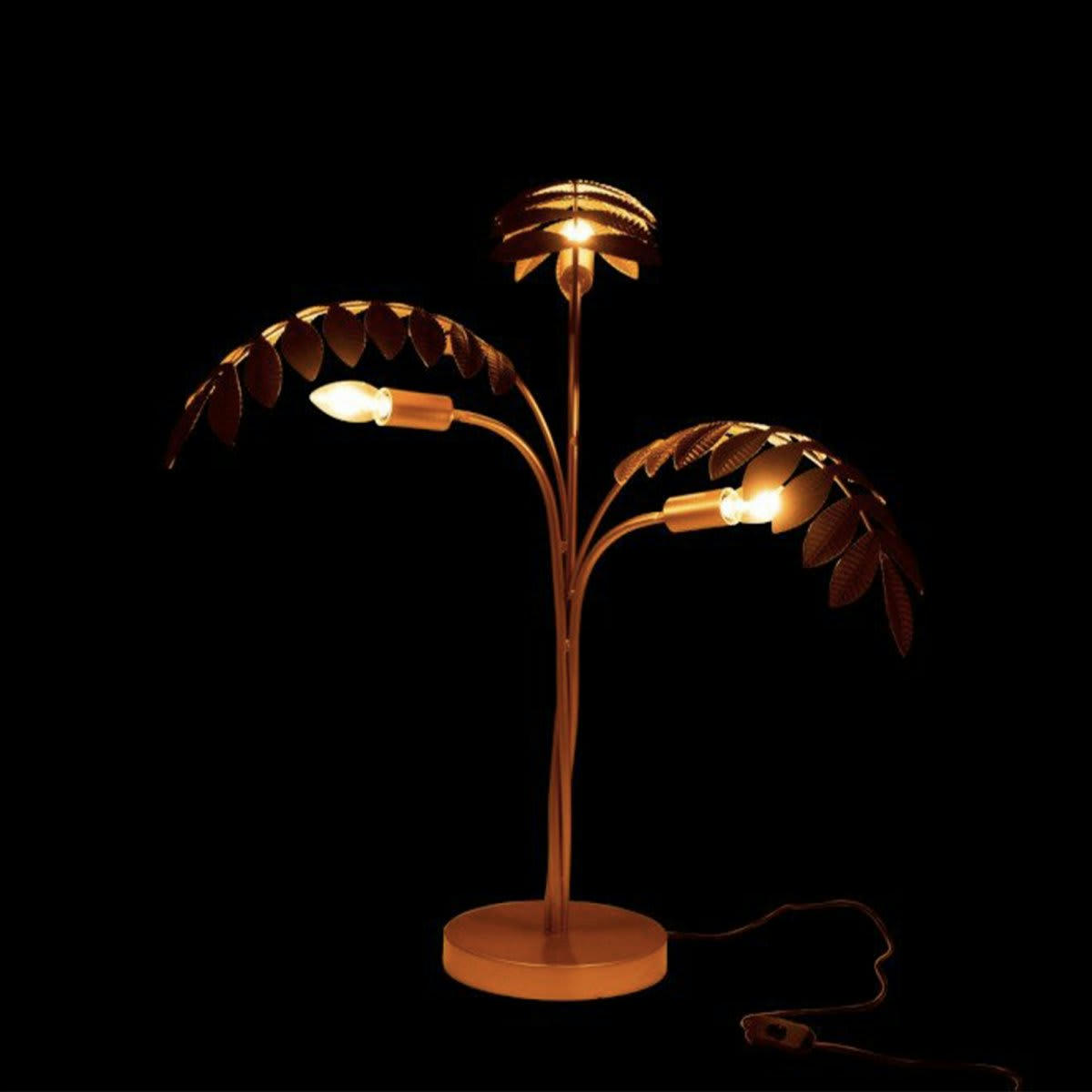 PALMYRE - Lampe à poser doré palmier