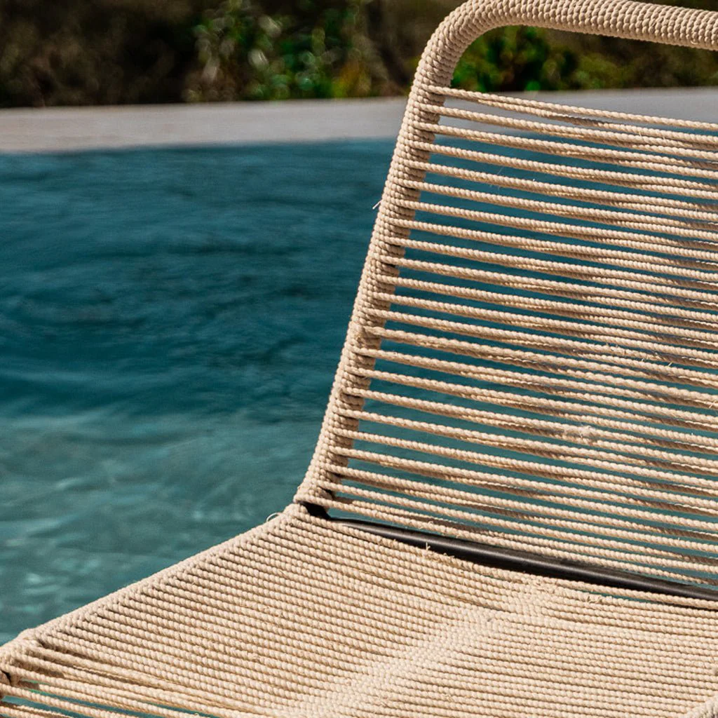 Cadeira de Metal e Corda Natural TULUM