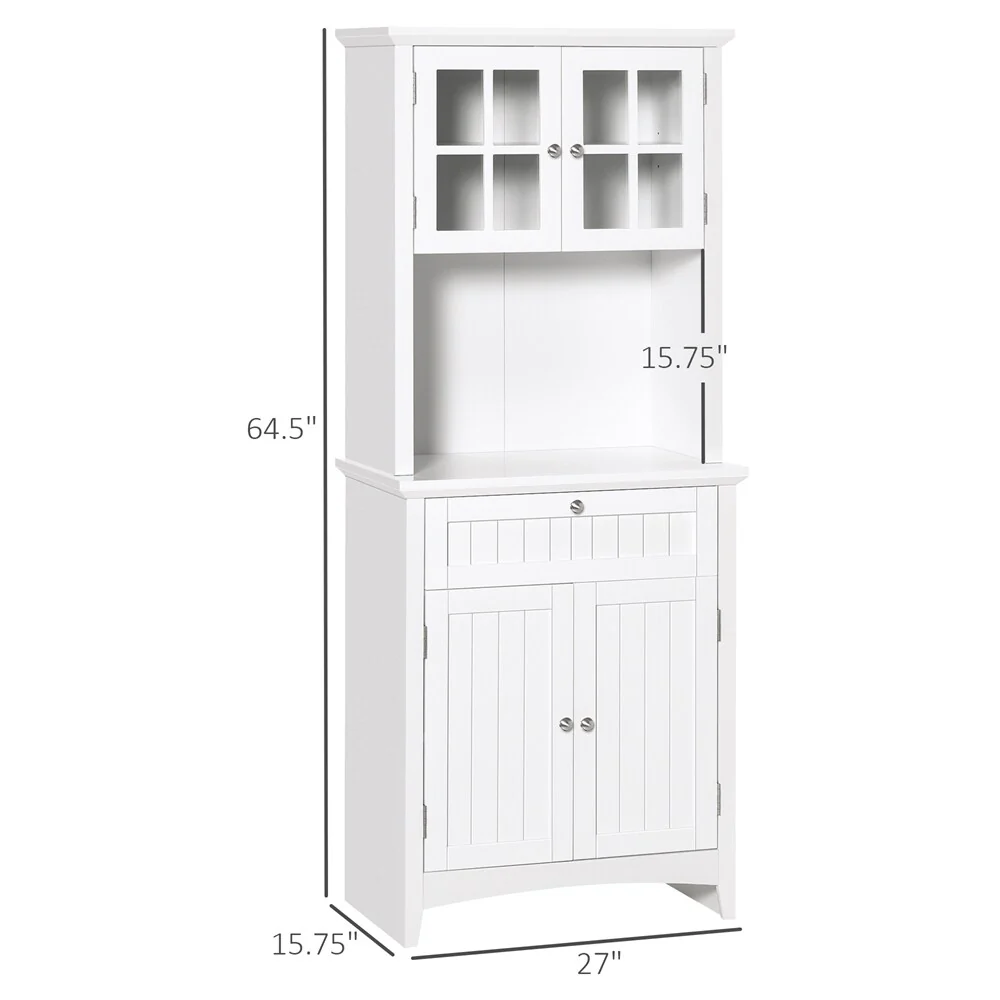 Elegant Buffet with Hutch,Kitchen Pantry Storage Cabinet with Drawer