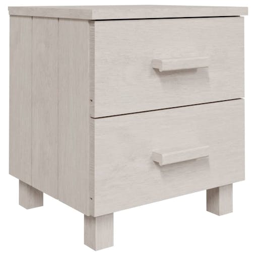 NNEVL Bedside Cabinets 2 pcs White 40x35x44.5 cm Solid Wood Pine