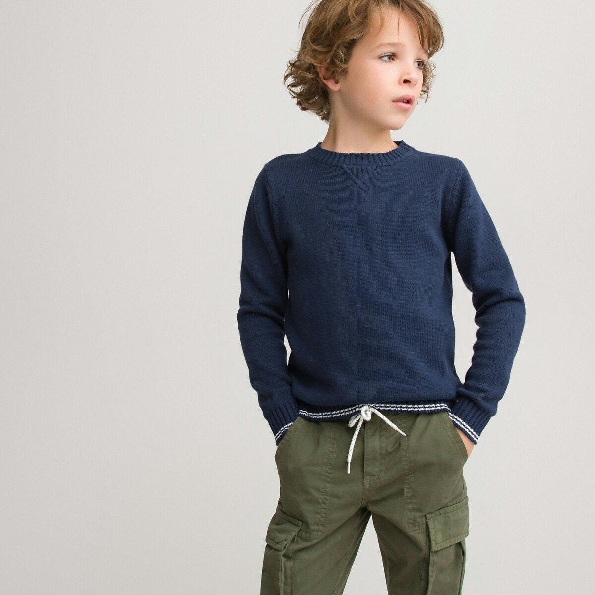 Pull col rond en fine maille