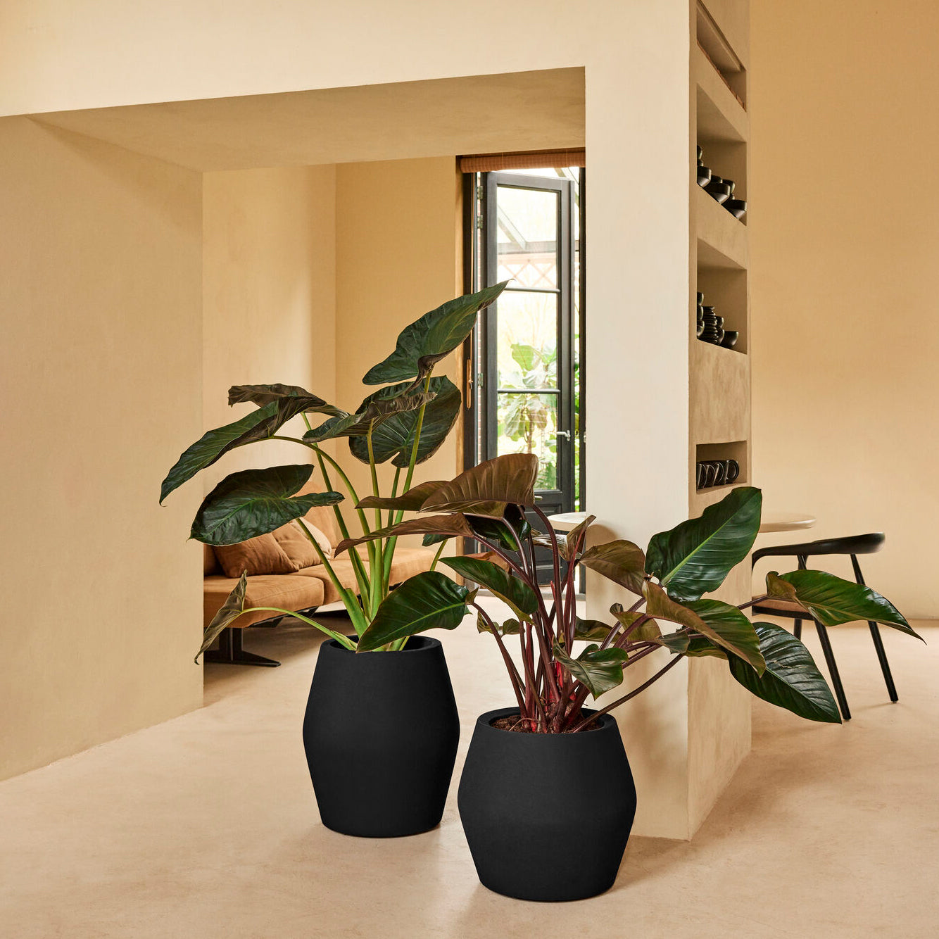 Elho June Split Low 46 - Zwart - Ø 46 x H 42 cm - Binnen en Buiten - 1