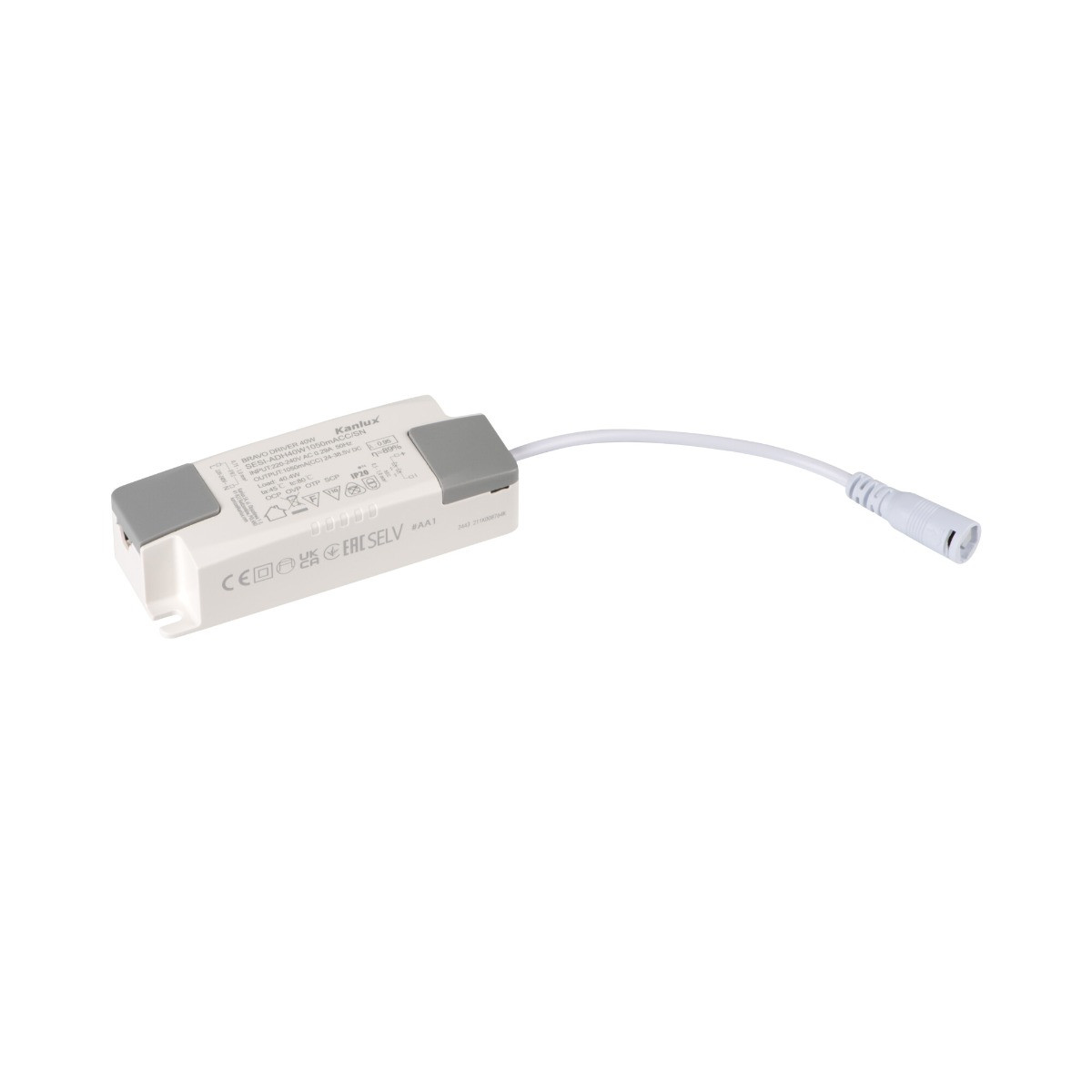 Zasilacz do paneli sufitowych LED BRAVO DRIVER 40W Kanlux 28026