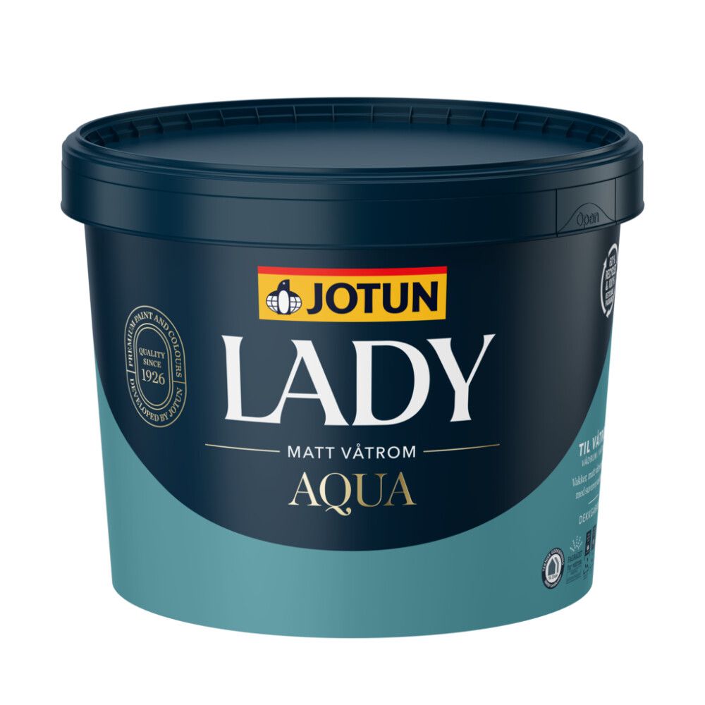 VEGGMALING LADY AQUA MATT HVIT BASE 2,7L