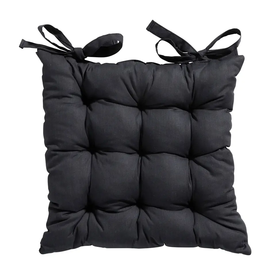 Madison - Zitkussen Toscane Basic black - Ca. 46x46 cm - Set van 4