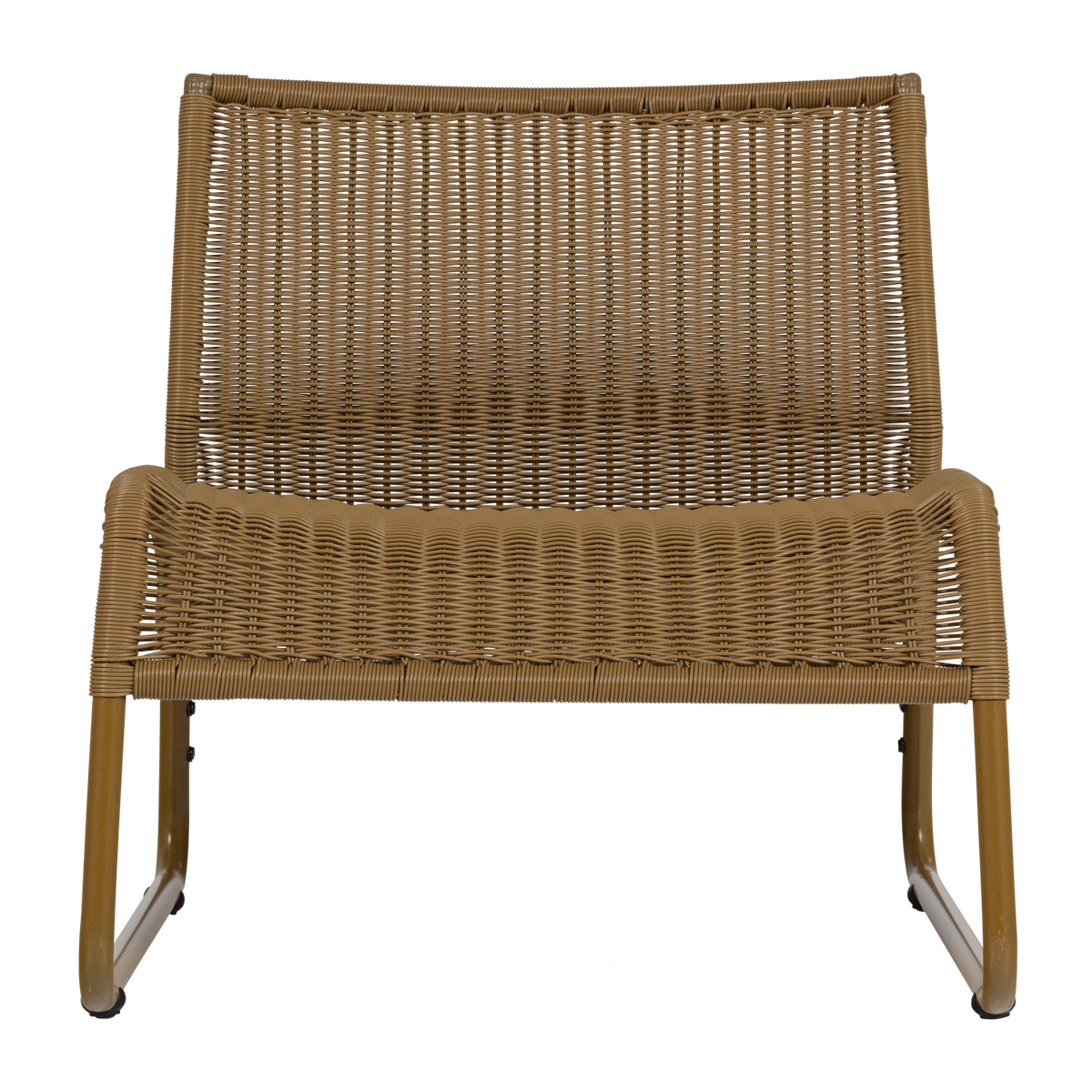 WOOOD tuin loungestoel West - Kunststof - Honinggeel - 67x78x69