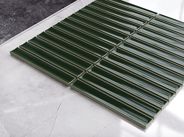 Mosaïque sur résille pour salle de bain et cuisine en céramique 29.6 cm x 30 cm - Emerald piano