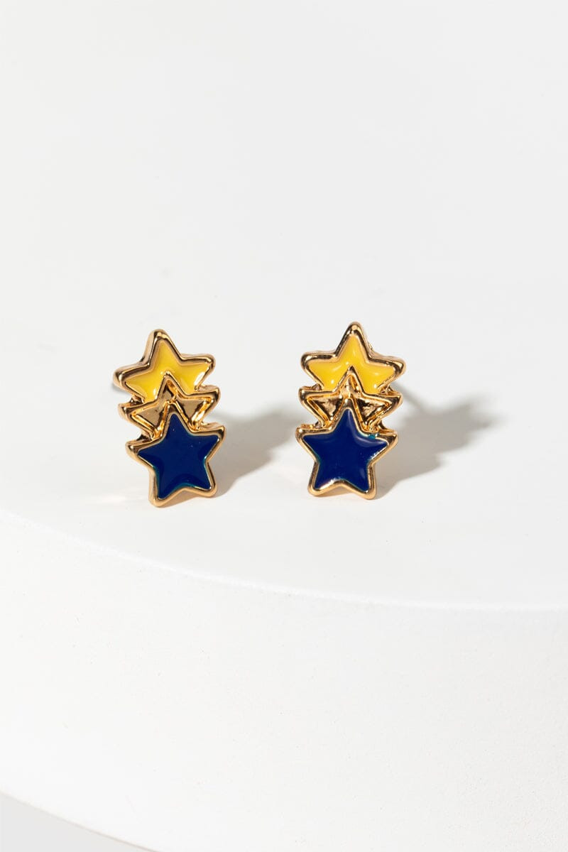 Hello Franki Triple Star Stud Earrings for girls