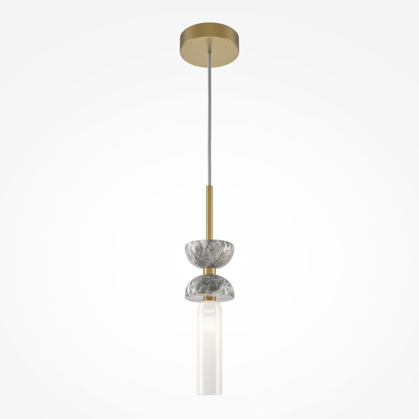 Lampa wisząca złoto-szara Kyoto 1xG9x28W wym: 336,5x10x10 cm Maytoni