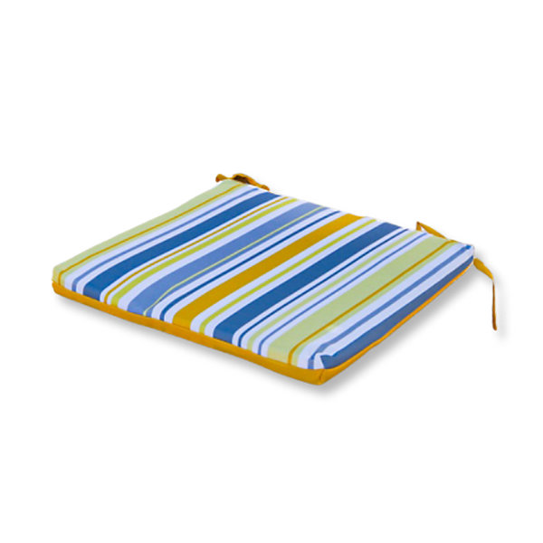Lot de 4 Galettes de Chaise motif Rayures Solaires 35x35 cm