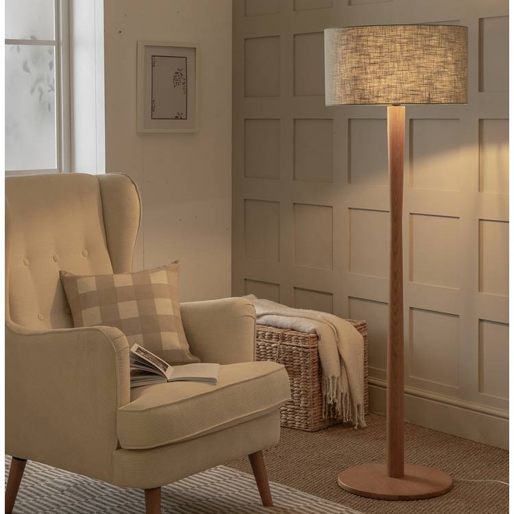 Habitat Grey Linen Easy Fit Lampshade - 49cm