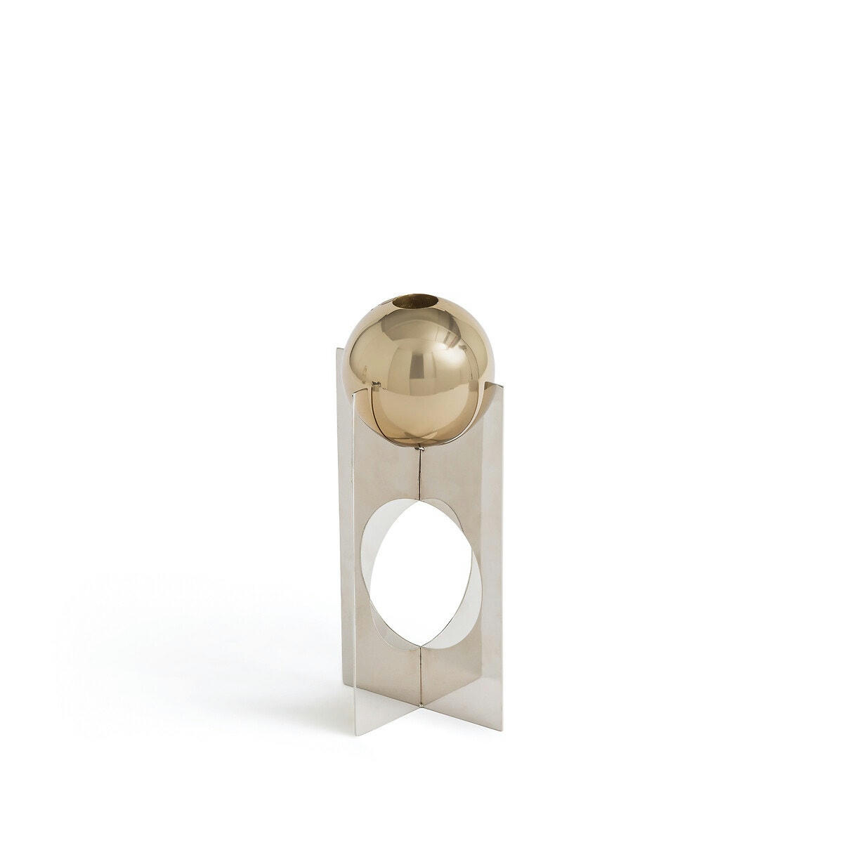 Lot de 2 bougeoirs en aluminium, Esto