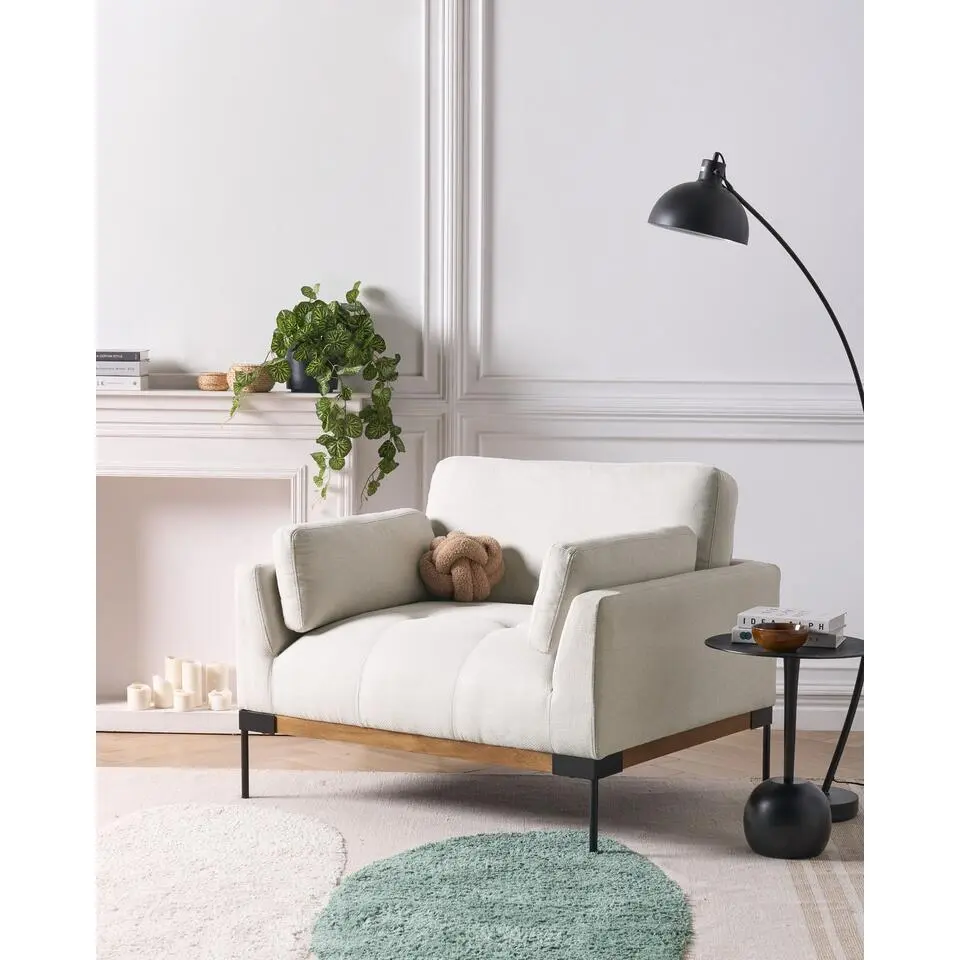 SKAVEN - Fauteuil - Lichtbeige - Polyester