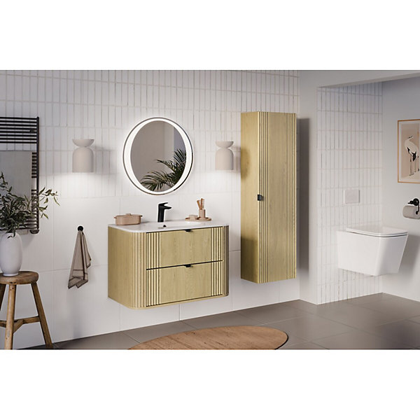 Ensemble de salle de bain KORI : meuble sous vasque 80cm et vasque à encastrer