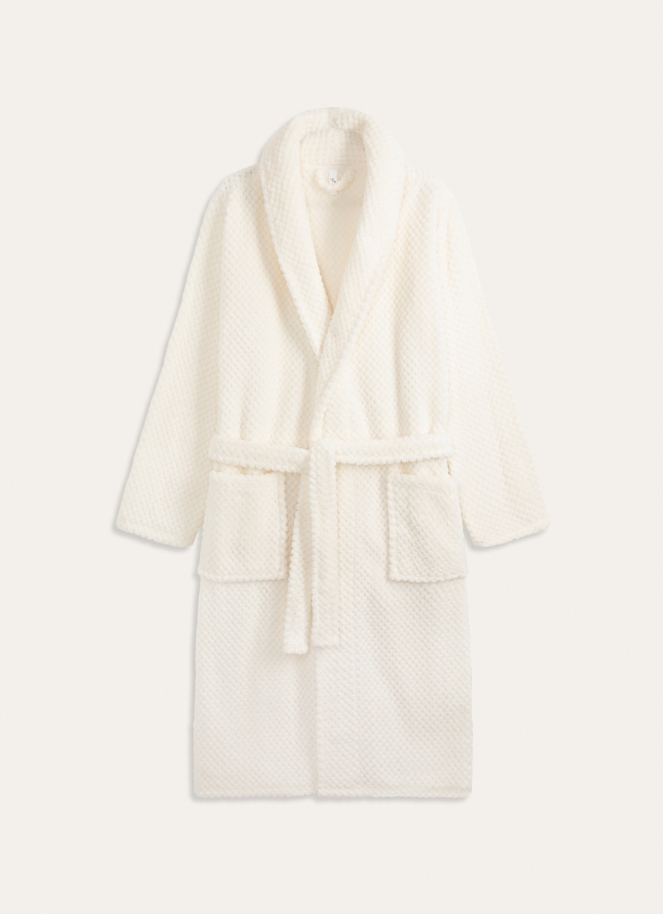 PEIGNOIR EN POLAIRE EMBOSSÉ MOUTO GRIS ANTHRACITE