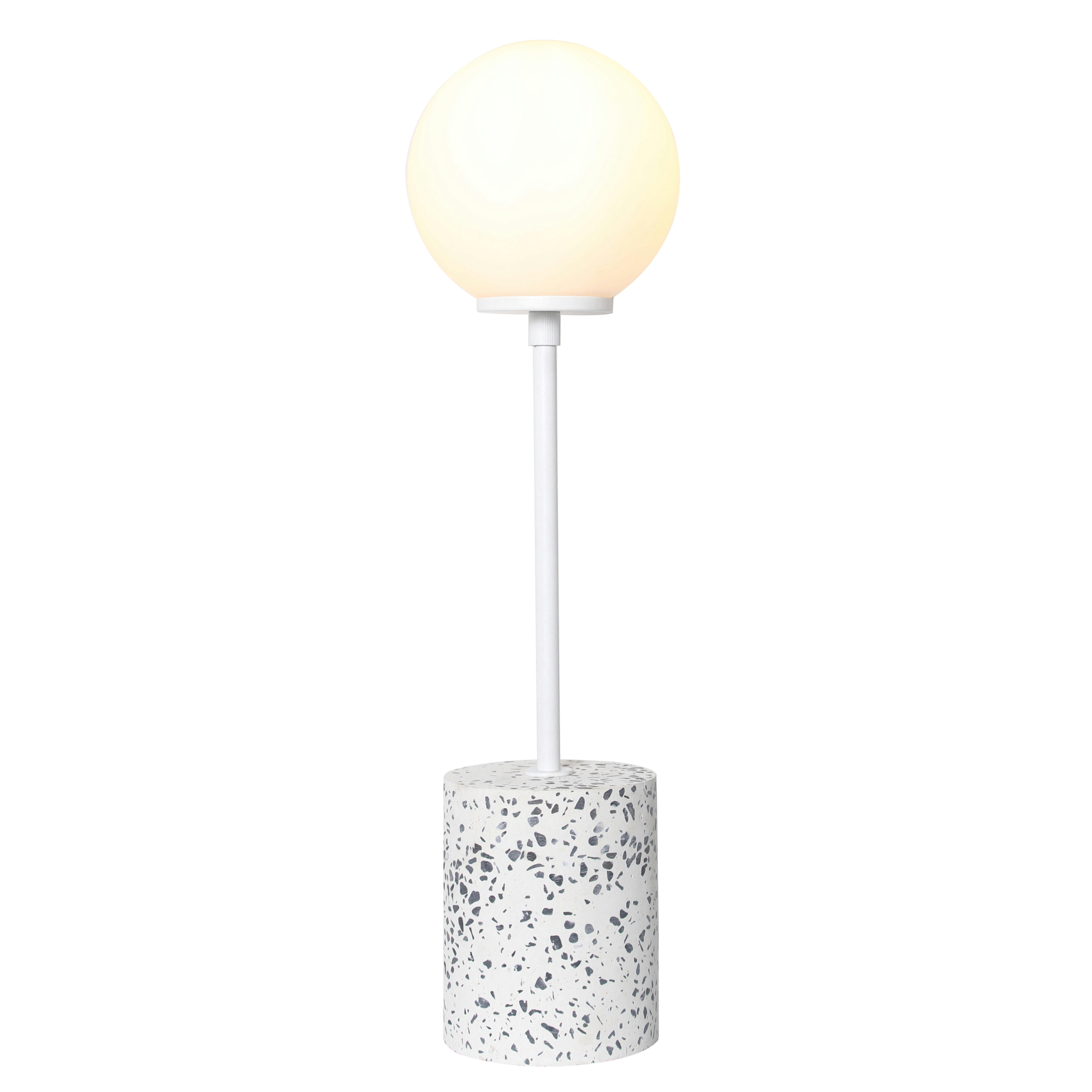 TERRAZZO - Pied de lampe en stone blanc
