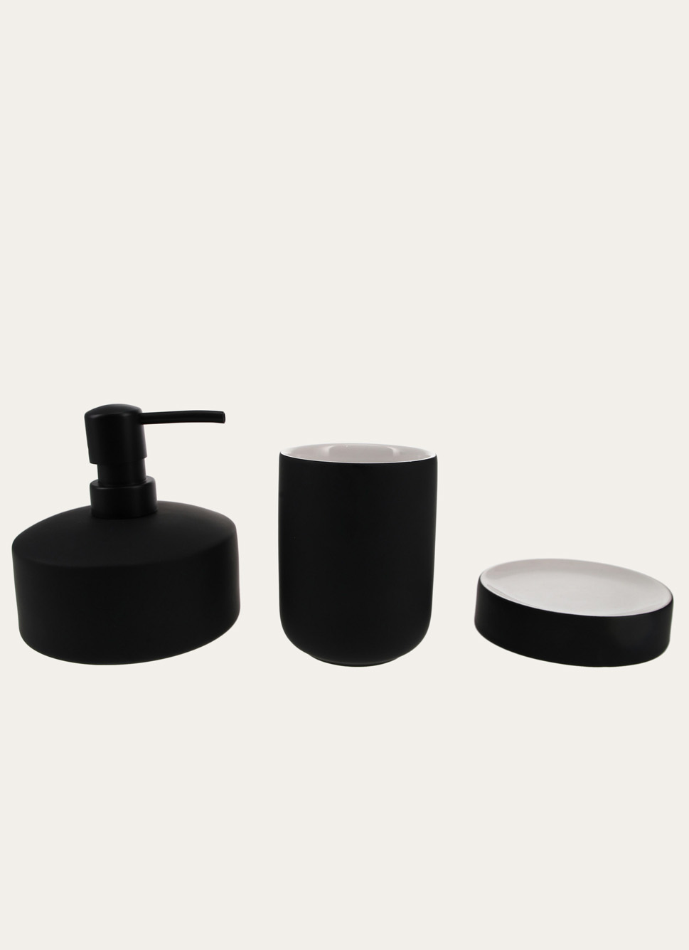 DISTRIBUTEUR DE SAVON EN GRÈS NOIR