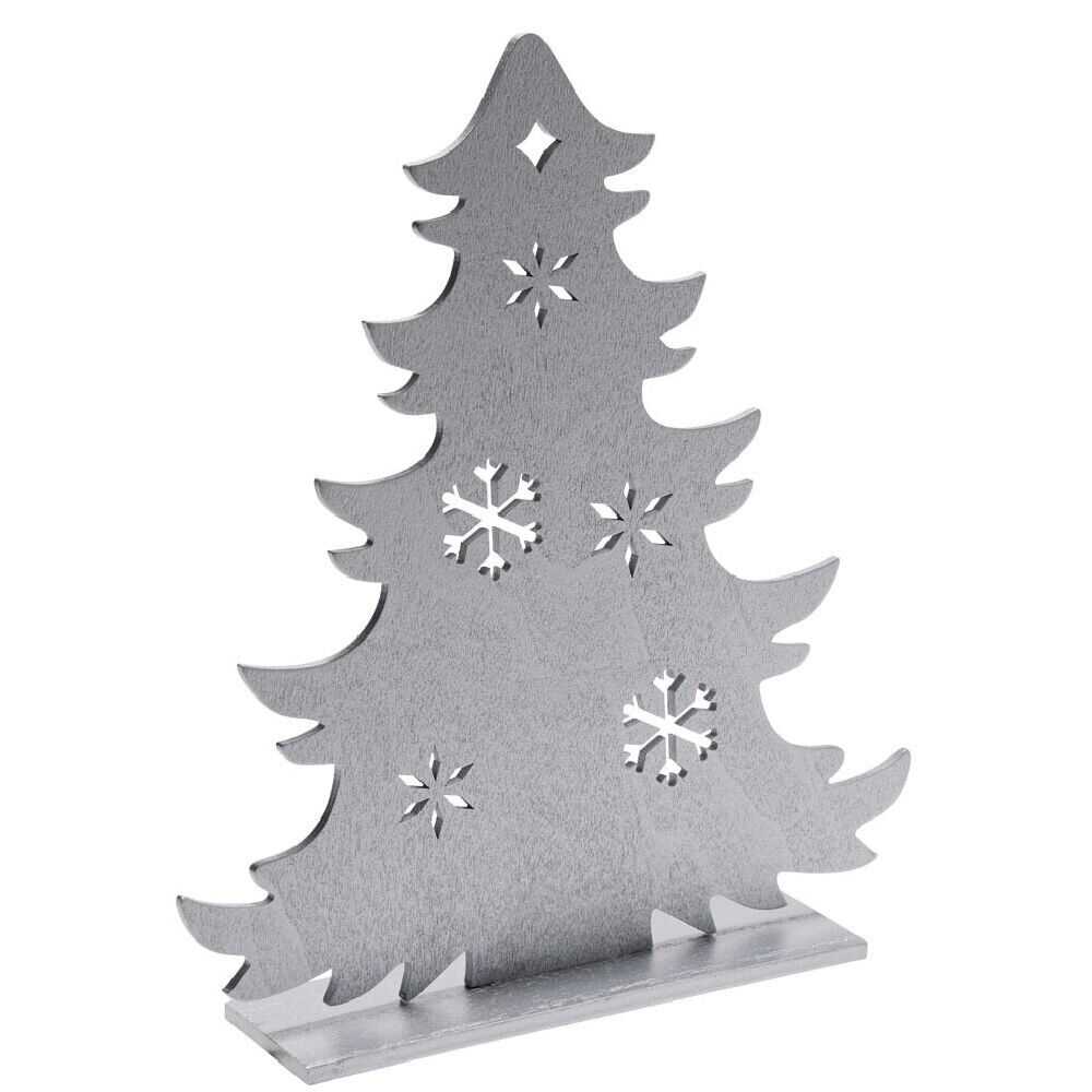 Décoration à poser sapin plat en bois (4 modèles)