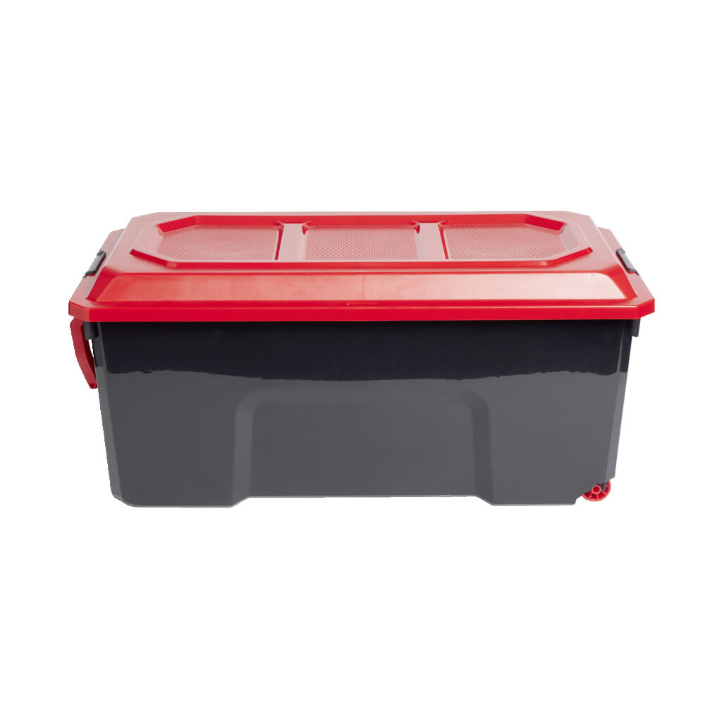 Malle rangement 75L plastique noir