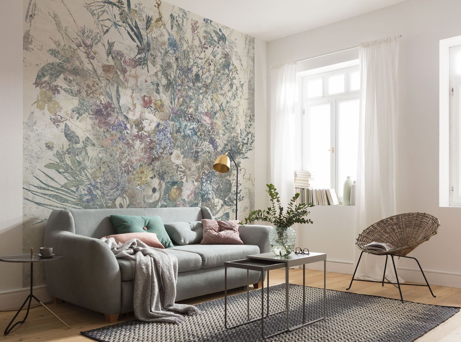 Sanders & Sanders fotobehang boeket multicolor - 300 x 280 cm - 612409