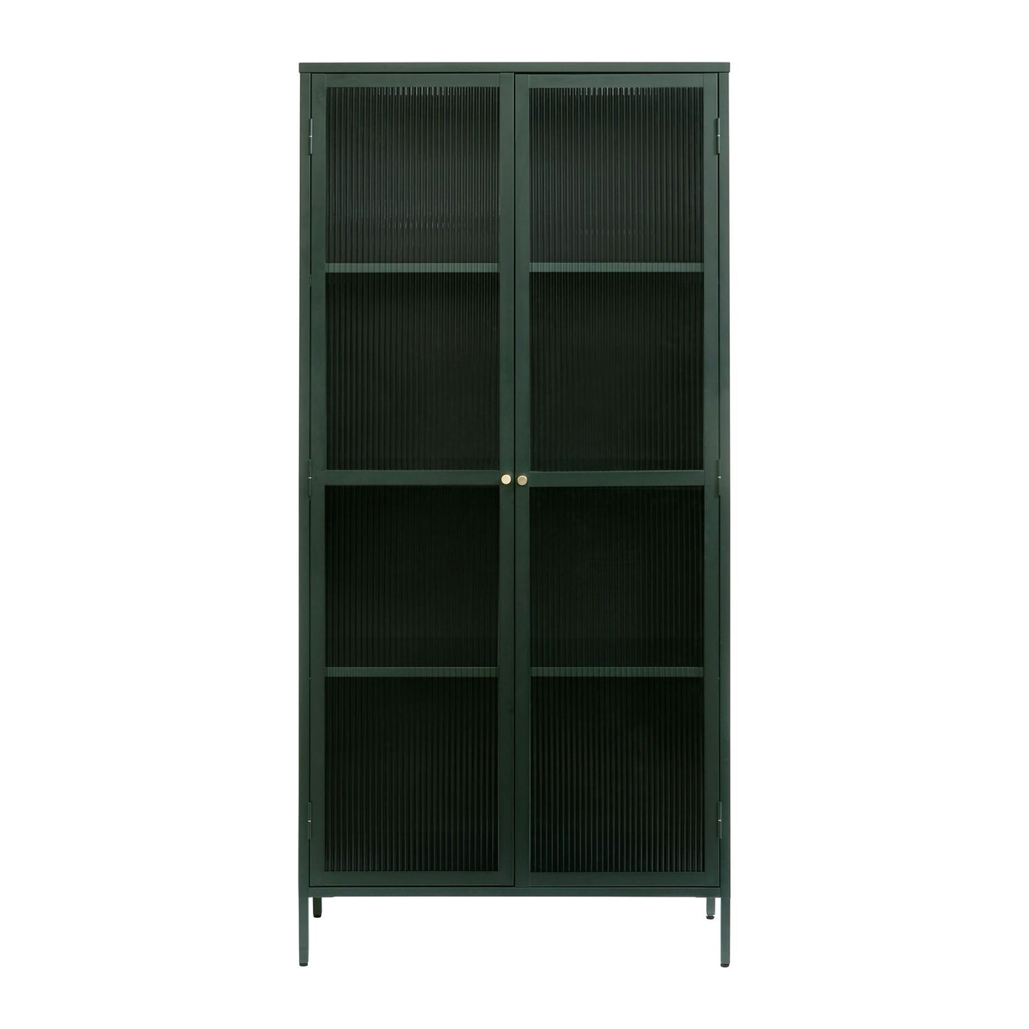 by fonQ Opal Vitrinekast - H 190 cm - Olijfgroen