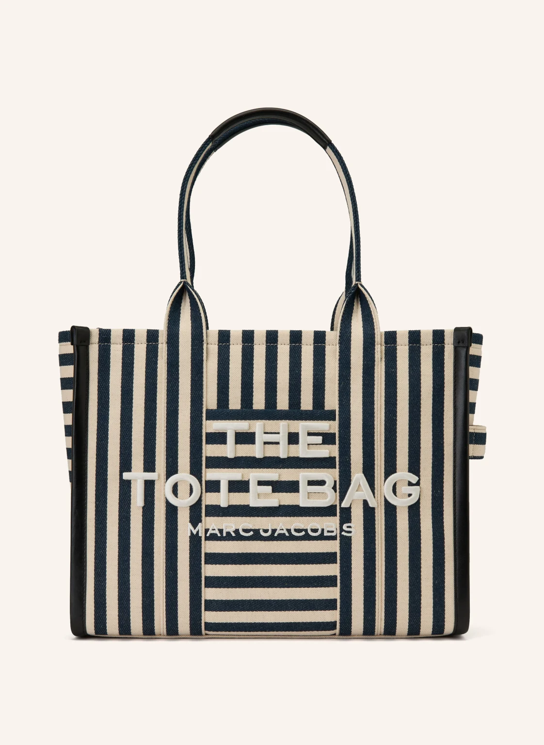 MARC JACOBS Shopper THE LARGE TOTE STRIPED CANVAS